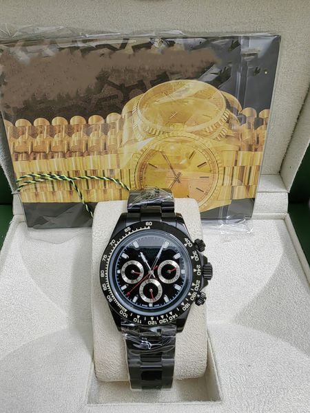 

with box high-quality luxury watch 40mm 116503 116509 116520 116523 sapphire 18k yellow gold no chronograph black mechanical automatic mens, Slivery;brown