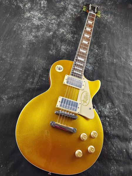 

standard electric guitar 1960s mahogany gold glitter emerald green tuner and silver cartridge available