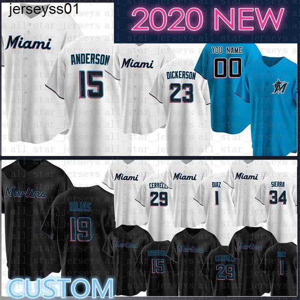 

miami custom 13 starlin castro baseball jersey 27 giancarlo stanton 16 jose fernandez 32 dietrich 58 straily 8 mattingly 9 brinson realmuto, Blue;black