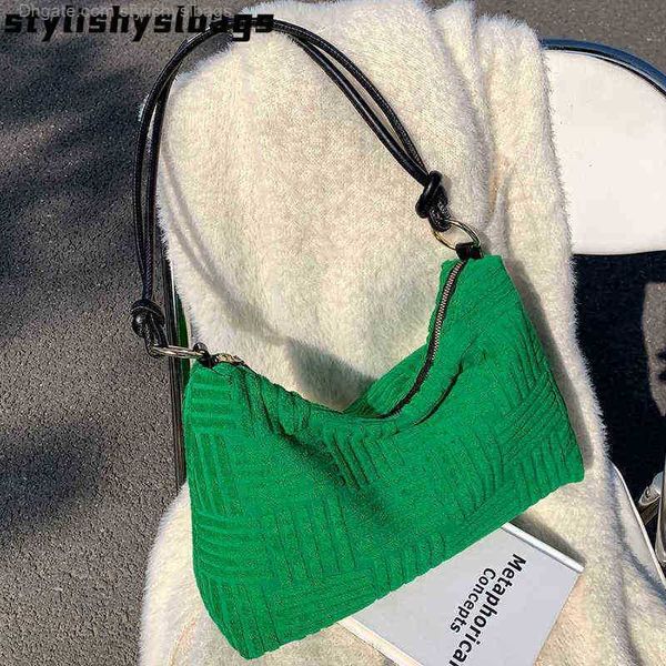 

shoulder bags casual towel material large tote women shoulder bags design handbags soft plush crossbody bag big shopper bag female purses 20