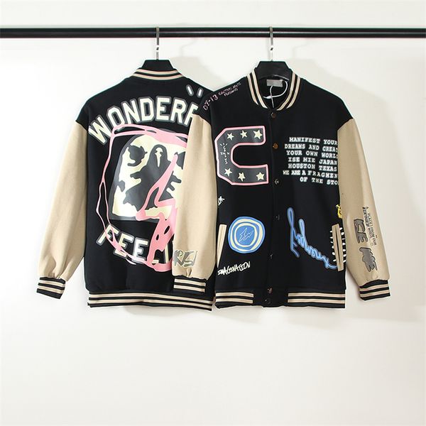 

men s jackets autumn winter baseball uniforms men women leisure time high street jacket loose uniform coat 230106, Black;brown