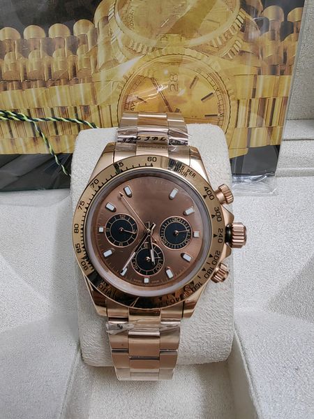 

with original box wristwatches sapphire 40mm 116509 automatic mechanical mens men's watch watches no chronograph brown dial 202365, Slivery;brown