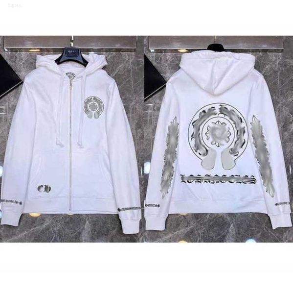 

luxury men's fashion sweatshirts designer classic hoodies ch zipper hooded sweater cross pullover sanskrit hoodie casual men women coa, Black