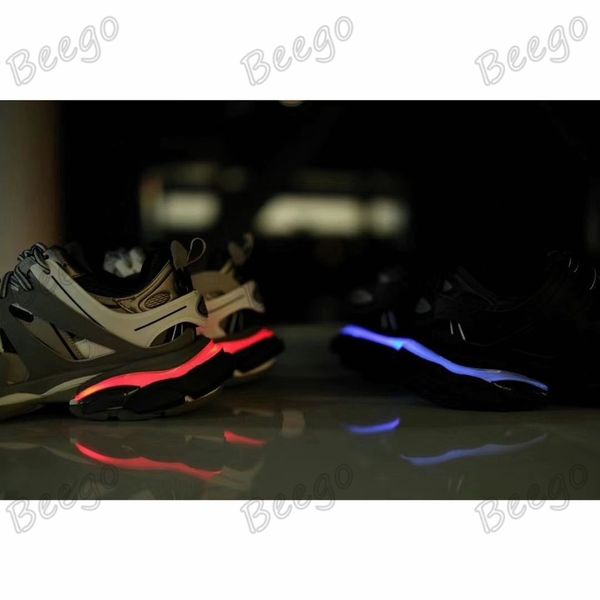 

light balencigas track 3.0 led luxury casual shoe womens men mens sneaker lighted gomma trainers leather trainer nylon printed shoes platfor