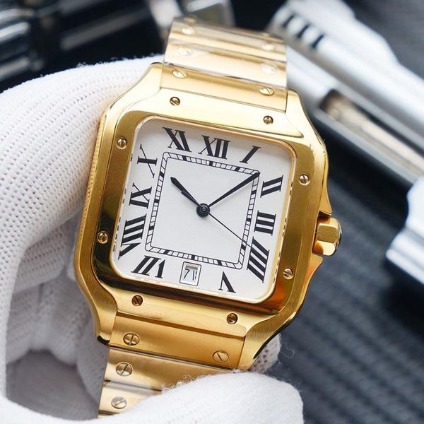 

gold watches date dial 40mm automatic mechanical stainless steel mens watch men clock life waterproof montre de luxe, Slivery;brown