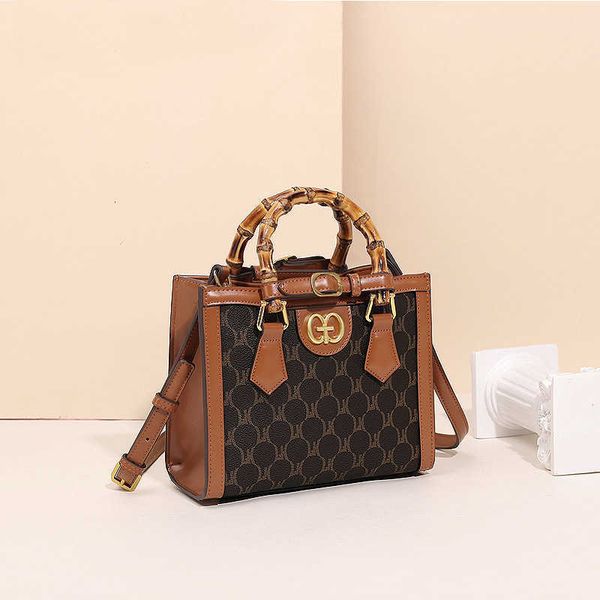

factory design bag 90% clearance processing autumn and winter new small handheld bamboo tote women's one shoulder crossbody