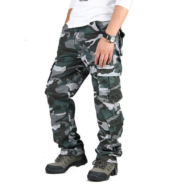

spring men outdoor camouflage sports pants for fashion running jogger sweatpants man pockets work trousers, Black