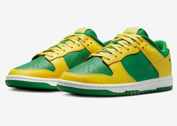 

running shoes outdoor shoes&sandals dunks reverse brazil low green yellow strike white men women sports sneakers original dv0833-300