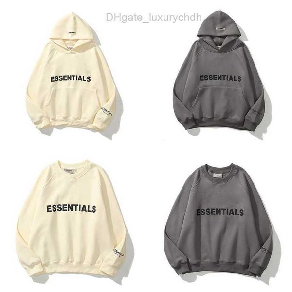 

luxury men's ess sweatshirts jackets hoodies men women essentials chest letter sweater sportswear hooded casual pullover couple sweats, Black;brown