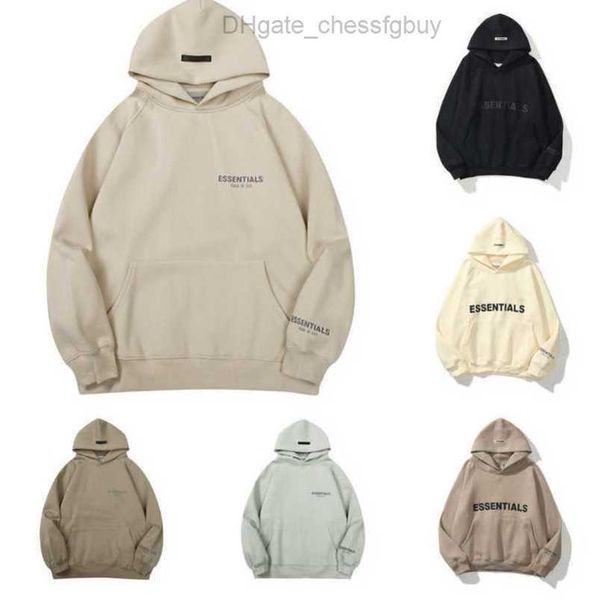 

men's sweatshirts luxury ess jackets essentials hoodies men women chest letter pullover hoodie hooded hip hop sweater casual sweatshir, Black;brown