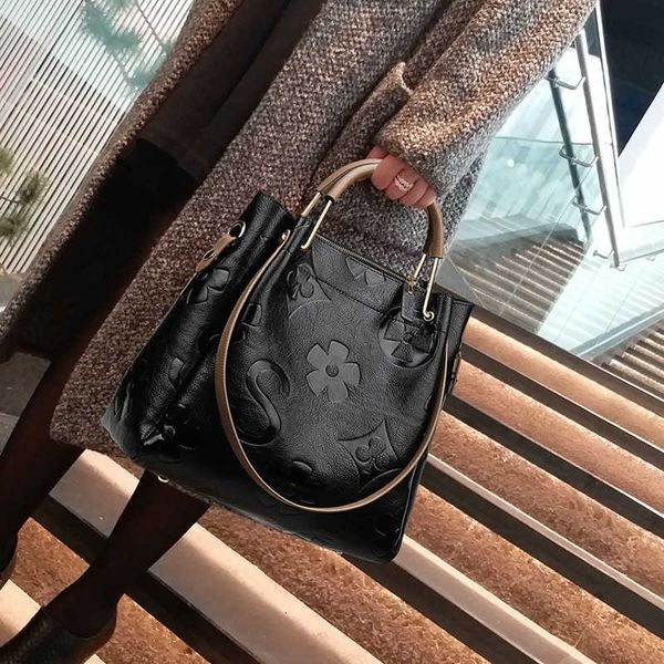 

Handbag Wholesale and Retail Online Women's Bag Fashion Atmosphere 2023 New Cross Body Large Capacity Bucket Shoulder, Sky blue
