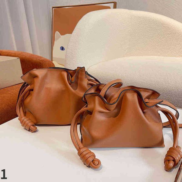 

drawstring lucky bag women handbag shoulder soft leather luxury designer brand crossbody female cloud bucket 01070323