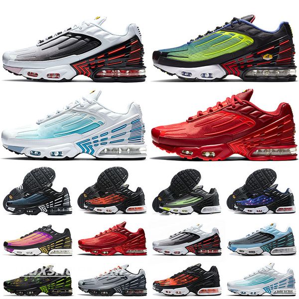 

tn plus 3 tuned iii men sports shoes laser blue white aquamarine obsidian hyper violet deep parachute ghost green triple black designer trai