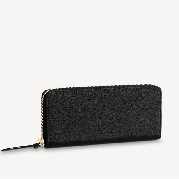 

m60742 clemence wallet designer women zippy long canvas clmence key wallet pouch coin purse card holder case mini pochette accessoires cles, Red;black