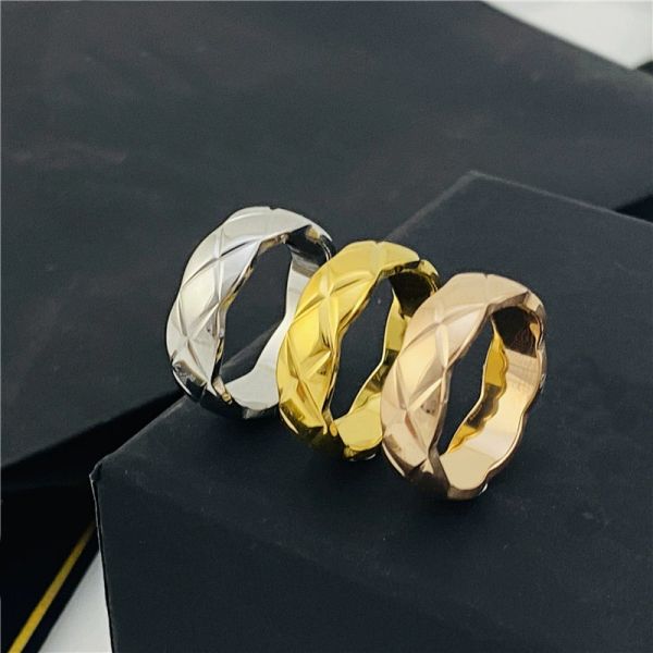 

high polished classic lover designer ring 18 colors stainless steel couple rings for woman fashion women jewelry wholesale size 5-11, Silver