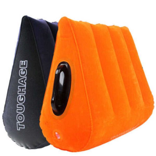 

beauty items toughage triangle pillow inflatable wedge cushion body position erotic products magic bolster pvc flocking furniture
