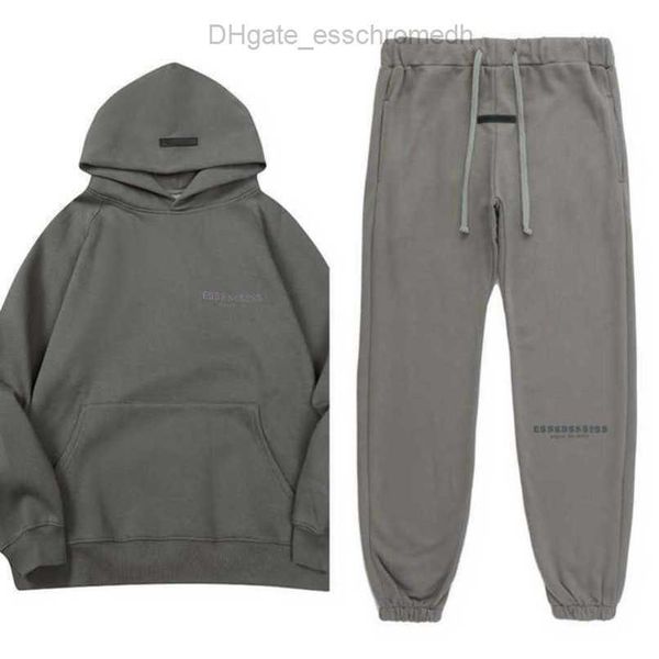 

fashion sweatshirts men's luxury essen tracksuits letter hoodies men women sportswear hooded pant coat sweater casual pullover couple, Gray