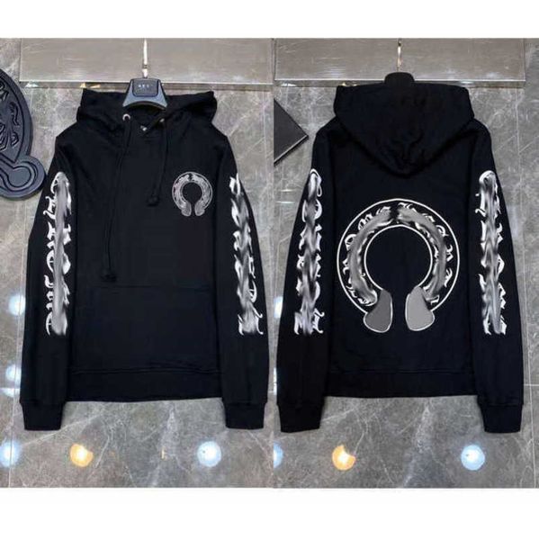 

fashion luxury mens jackets sweatshirts designer hoodies ch men women zipper cross scroll simple hooded sweater pullover hoodie casual coat, Black