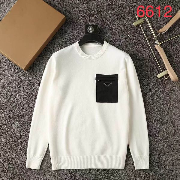 

designers sweater mens womens fashion color gradient cardigan senior classic multicolor round neck autumn winter keep warm comfortable, White;black