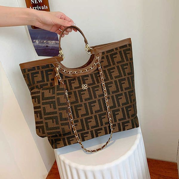 

handbag wholesale and retail online woman's bag2023 new fashion sense large capacity tote canvas shopping