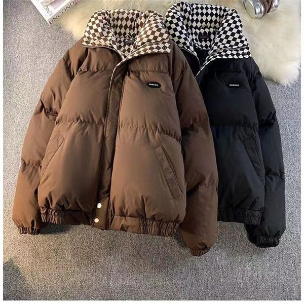 

women's down parkas women halfhigh collar cotton coats jackets pure color simple casual loose faddish style warm comfortable winter 230, Black