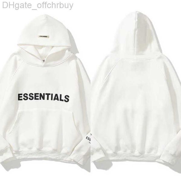 

luxury sweatshirts men's ess jackets essentials hoodies men women chest letter pullover hoodie hooded hip hop sweater casual sweatshir, Black;brown