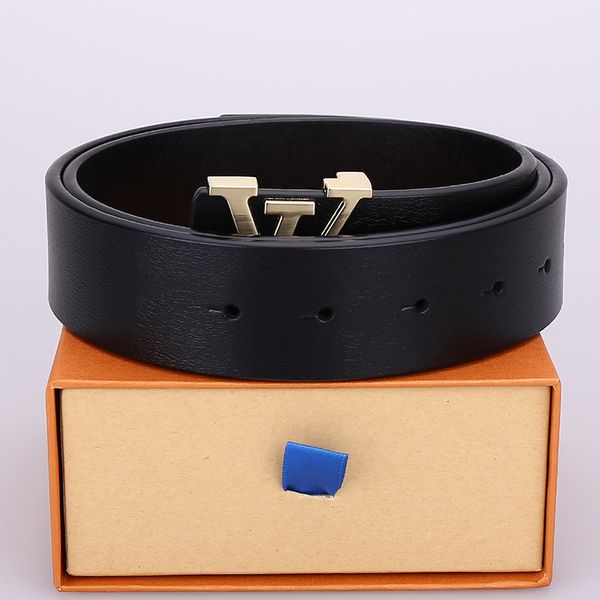 

genuine leather ladies jeans men designers belts classic fashion luxury casual letter l smooth buckle womens mens leather belt 9 colors carr, Black;brown