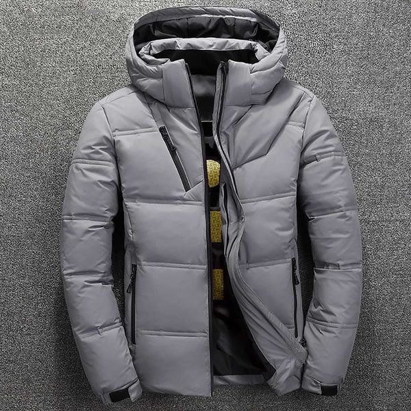 

men's vests winter down jacket hooded puffer s men padded coat male fashion casual outerwear outdoor solid color warm 230107, Black;white