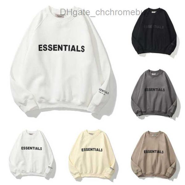 

sweatshirts men's essentials luxury ess jackets hoodies men women chest letter sweater sportswear hooded loose casual pullover couple s, Black