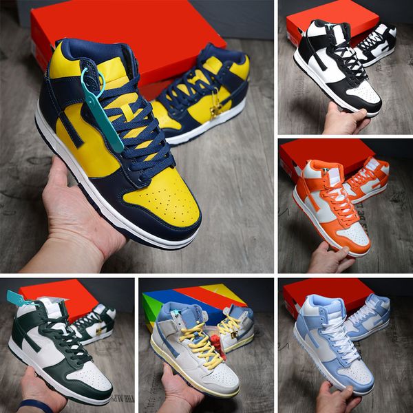 

casual shoes dunkks mens trainers high sneakers light chocolate championship navy panda crimson tint dark russet game royal syracuse green m