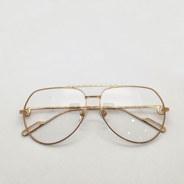 

vintage gold pilot glasses eyeglasses frame clear lenses men optical glasses eyewear men fashion sunglasses frames with box, Black