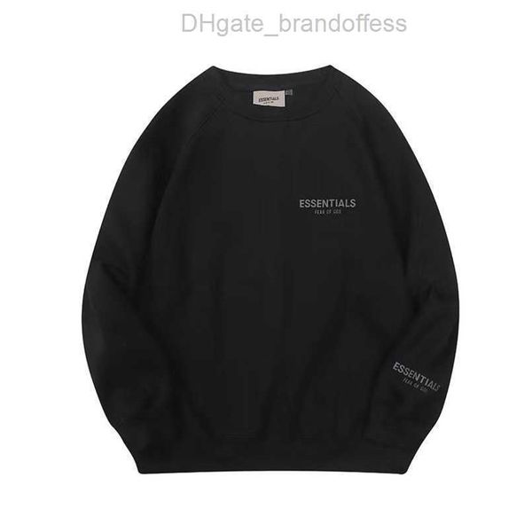 

sweatshirts essentials men's luxury ess jackets hoodies men women chest letter sweater sportswear hooded loose casual pullover couple s, Black