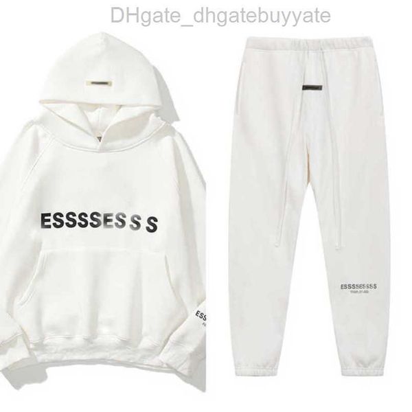 

men's fashion luxury sweatshirts esss tracksuits letter hoodies men women sportswear hooded pant coat sweater casual pullover couple h, Gray