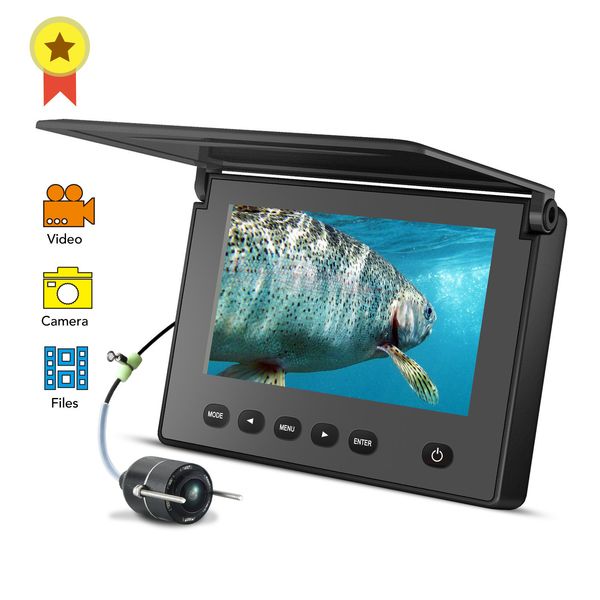 

fish finder lucky portable underwater fishing inspection camera night vision 4 3 inch 20m cable for ice sea 230107