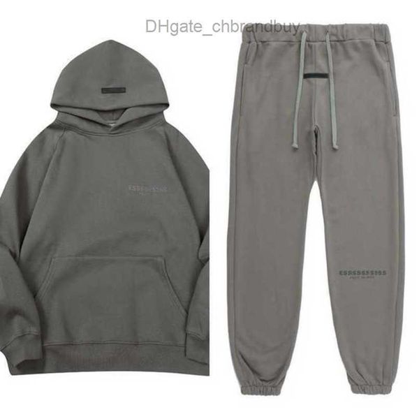 

sweatshirts men's fashion luxury esssss tracksuits letter hoodies men women sportswear hooded pant coat sweater casual pullover couple, Gray