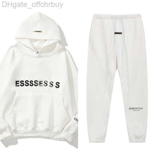 

sweatshirts fashion luxury men's esss tracksuits letter hoodies men women sportswear hooded pant coat sweater casual pullover couple h, Gray