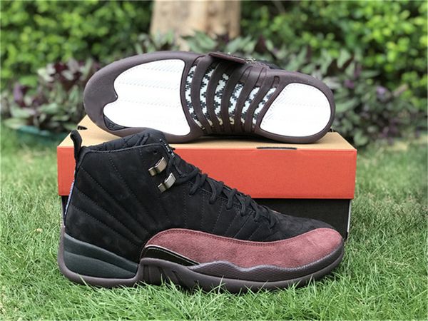 

new release 12 a ma maniere black burgundy crush shoes men women eastside golf black taxi real carbon fiber outdoor sneakers size 40-47.5