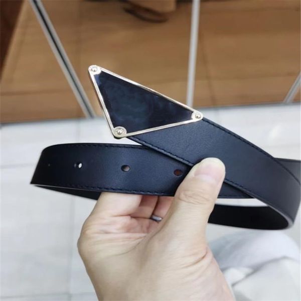

2023 smooth buckle reversible belt fashion belts for men designer delt luxury cow genuine leather belts gold silver buckles waistband, Black;brown