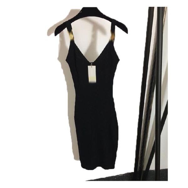 

fashion dress sleeveless suit knit style dress pocket waistband design ball robe slim midi long fit summer dresss multiple types, White;black