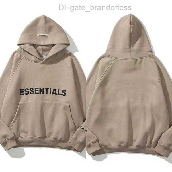 

luxury ess men's sweatshirts jackets essentials hoodies men women chest letter pullover hoodie hooded hip hop sweater casual sweatshir, Black;brown