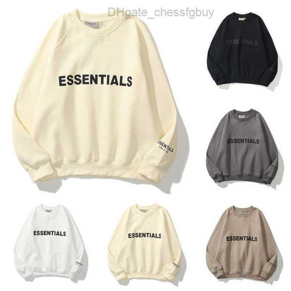 

men's luxury essentials sweatshirts ess jackets hoodies men women chest letter sweater sportswear hooded loose casual pullover couple j, Black;brown