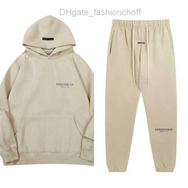 

men's luxury sweatshirts fashion esssss tracksuits letter hoodies men women sportswear hooded pant coat sweater casual pullover couple, Gray