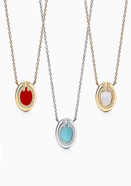 

tif original 925 sterling silver round necklace female pendant elegant jewelry couple classic fashion holiday gift9554779