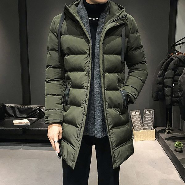 

men s jackets men long down winter coats chaquetas hooded casual parkas male green warm size 4xl 230107, Black;brown