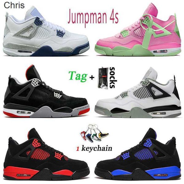 

basketball shoes mens trainers 4s sneakers j4 sea midnight navy 4s red thunder canvas military black cat sail bred big size, Black;white