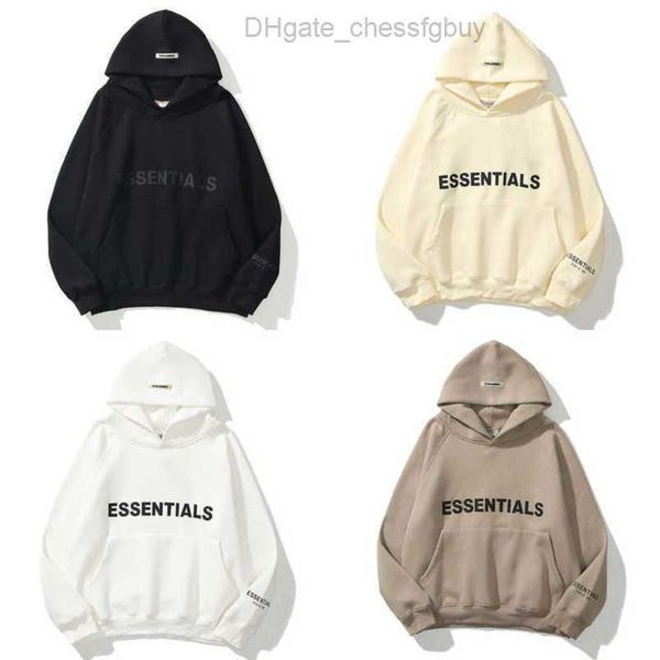 

essentials luxury men's sweatshirts jackets ess hoodies men women chest letter pullover loose hooded sweatshirt sweater casual hoodie, Black;brown
