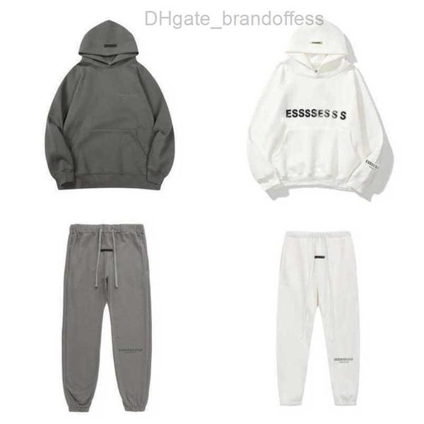 

sweatshirts men's fashion luxury essss tracksuits letter hoodies men women sportswear hooded pant coat sweater casual pullover couple, Gray