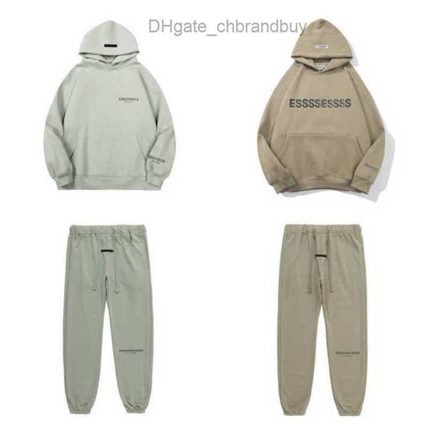 

men's sweatshirts fashion luxury esssss tracksuits letter hoodies men women sportswear hooded pant coat sweater casual pullover couple, Gray