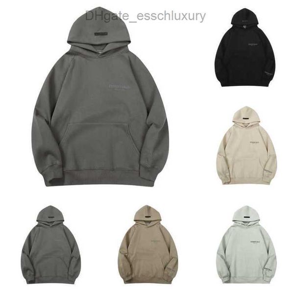 

essentials luxury men's jackets sweatshirts ess hoodies men women simple logo pullover loose hooded sweatshirt sweater casual hoodie c, Black