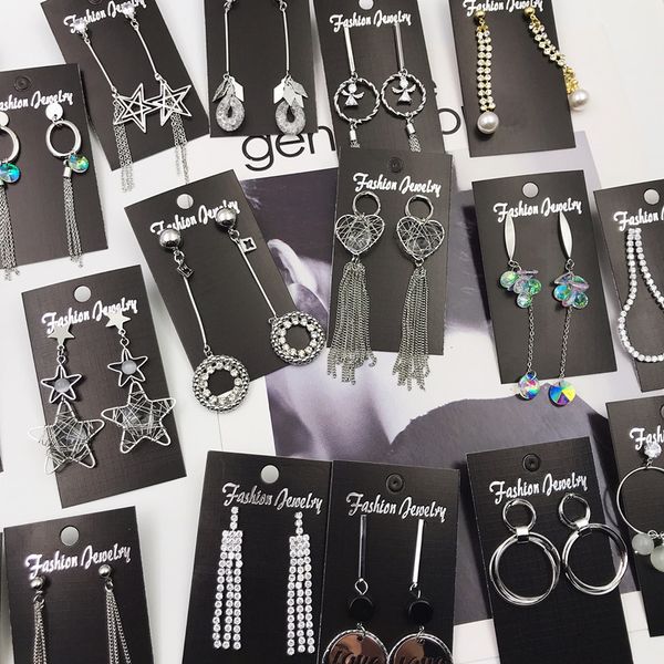 

10pairs/lot mix style fashion stud earrings nail for gift craft jewelry earring ea02, Golden;silver